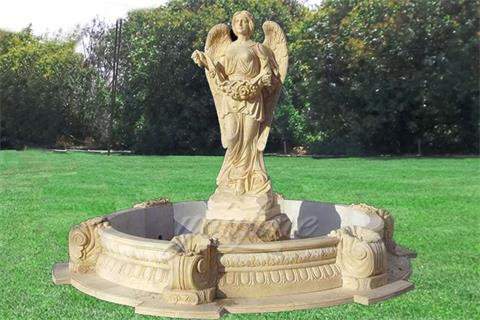 Garden Sale Statue Marble Angel Water Fountain With Shells