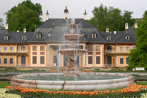 Outdoor Garden sunset marble water fountain