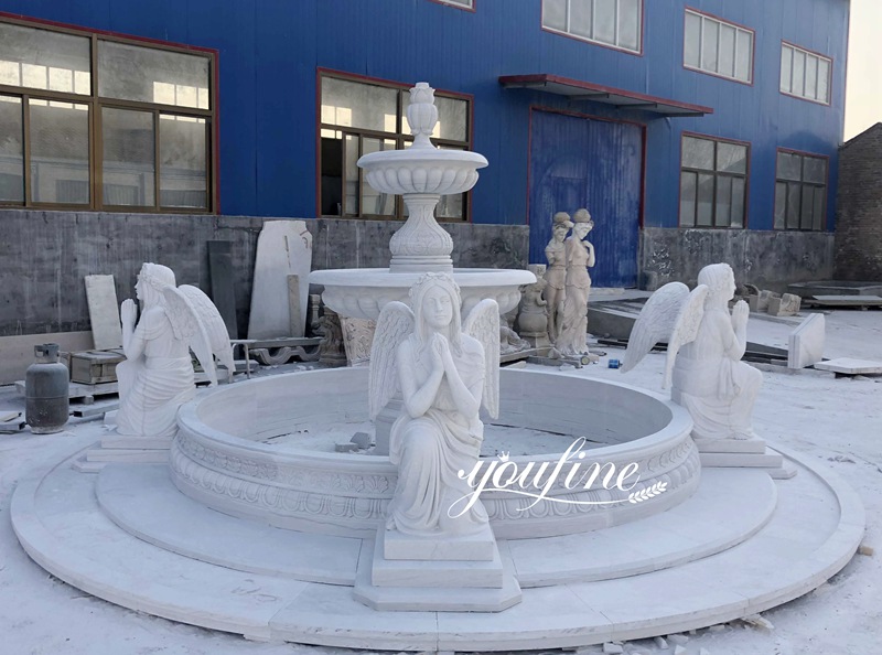 Outdoor Marble Angel Water Fountain
